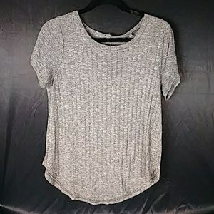 Charlotte Russe Gray Light Sweater Blouse Sz M